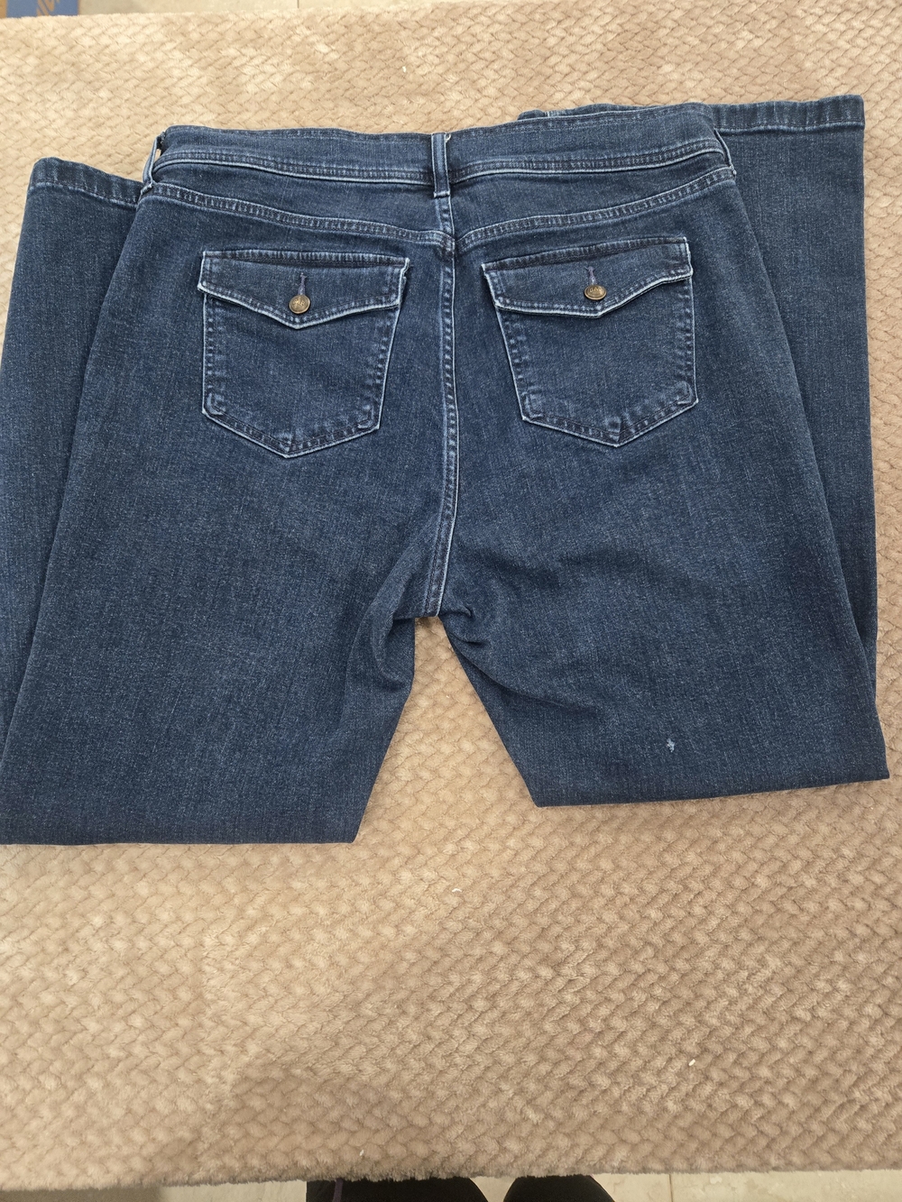 GAP '70s Flare High Rise Jeans | Dark Wash Stretch Denim | Size 18R - Picture 10 of 13